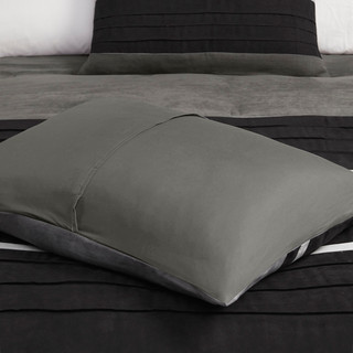 Thumbnail 3: Madison Park Madison Park 7 Pc. Palmer Faux Suede Comforter Set 
