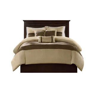 Thumbnail 3: Madison Park Madison Park 7 Pc. Palmer Faux Suede Comforter Set 