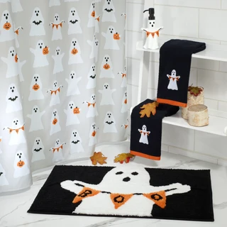 Thumbnail 6: AVANTI Avanti Ghost Boo Halloween Shower Curtain 