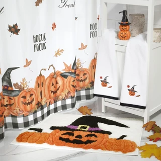 Thumbnail 3: AVANTI Avanti Pumpkin Patch Halloween Shower Curtain 