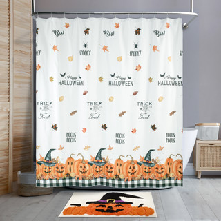 Thumbnail 2: AVANTI Avanti Pumpkin Patch Halloween Shower Curtain 