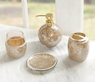 Thumbnail 4: Madison Park Madison Park Mosaic 4-pc. Bath Accessory Set 