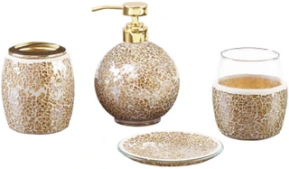 Thumbnail 2: Madison Park Madison Park Mosaic 4-pc. Bath Accessory Set 