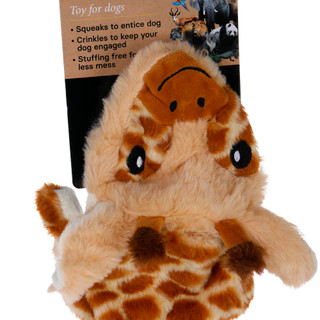 Thumbnail 4: Smithsonian Smithsonian 28 in Longamals Giraffe Squeak Crinkle Dog Toy 