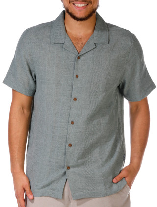 Thumbnail 1: PX BLACK PX Black Men's Short Sleeve Woven Buttoned Shirt 