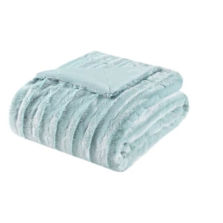 Thumbnail 4: Madison Park Madison Park Duke Long Fur Throw 