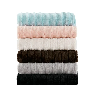Thumbnail 3: Madison Park Madison Park Duke Long Fur Throw 