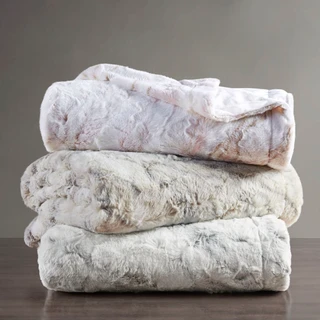 Thumbnail 2: Madison Park Madison Park Duke Long Fur Throw 