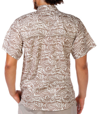 Thumbnail 3: Nautica Nautica Men's Short Sleeve Print Woven Buttoned Top 