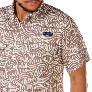 Thumbnail 2: Nautica Nautica Men's Short Sleeve Print Woven Buttoned Top 