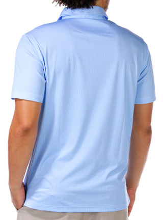 Thumbnail 3: TAILORBYRD Tailorbyrd Men's Short Sleeve Micro Check Print Golf Polo 
