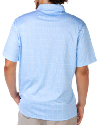 Thumbnail 3: TAILORBYRD Tailorbyrd Men's Short Sleeve Micro Check Print Golf Polo 