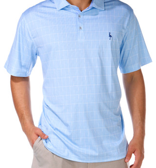Thumbnail 4: TAILORBYRD Tailorbyrd Men's Short Sleeve Micro Check Print Golf Polo 