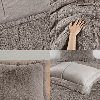 Thumbnail 2: Intelligent Design Intelligent Design Malea Shaggy Long Fur Comforter Set 