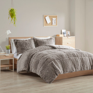 Thumbnail 1: Intelligent Design Intelligent Design Malea Shaggy Long Fur Comforter Set 