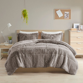 Thumbnail 4: Intelligent Design Intelligent Design Malea Shaggy Long Fur Comforter Set 
