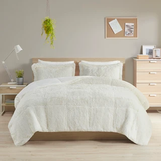 Thumbnail 12: Intelligent Design Intelligent Design Malea Shaggy Long Fur Comforter Set 