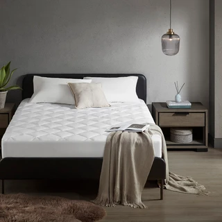 Thumbnail 2: Sharper Image Cooling Touch Deep Pocket Overfilled Mattress Pad 