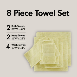 Thumbnail 5: MADISON PARK SIGNATURE Madison Park Signature 8 Pc. 800GSM Ultra Soft Towel Set 