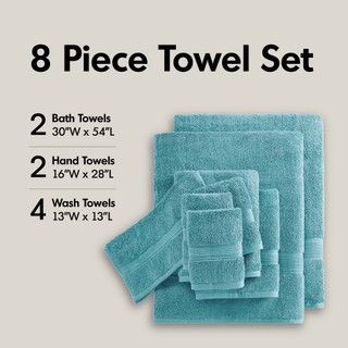 Thumbnail 10: MADISON PARK SIGNATURE Madison Park Signature 8 Pc. 800GSM Ultra Soft Towel Set 
