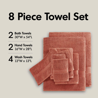 Thumbnail 10: MADISON PARK SIGNATURE Madison Park Signature 8 Pc. 800GSM Ultra Soft Towel Set 