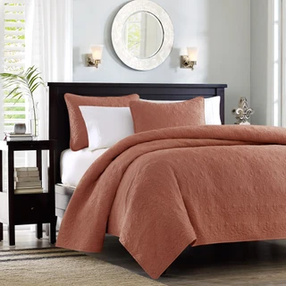Thumbnail 1: Madison Park Madison Park Quebec Solid Reversible Quilt Set 