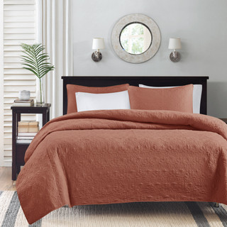 Thumbnail 2: Madison Park Madison Park Quebec Solid Reversible Quilt Set 