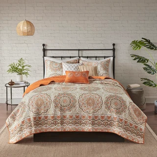Thumbnail 2: Madison Park Madison Park 6 Pc. Tangiers Pillow & Quilt Set 