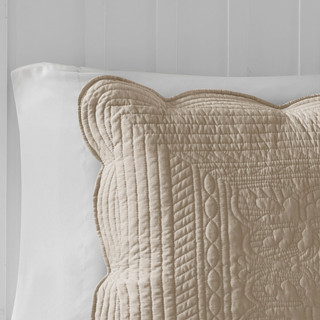 Thumbnail 3: Madison Park Madison Park Tuscany Scalloped Edge Reversible Quilt Set 