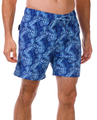 Thumbnail 4: BEACH BROS Beach Bros Men's Leaf Medley Swim Shorts 