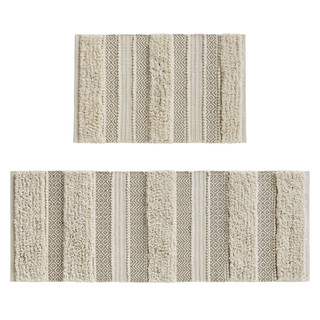 Thumbnail 15: Ink + Ivy Ink+Ivy Asher Woven Texture Stripe Bath Rug 