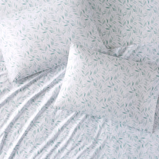 Thumbnail 3: MADISON PARK ESSENTIALS Madison Park Essentials 200 Thread Count Leaves Sheet Set 