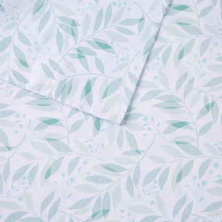 Thumbnail 4: MADISON PARK ESSENTIALS Madison Park Essentials 200 Thread Count Leaves Sheet Set 