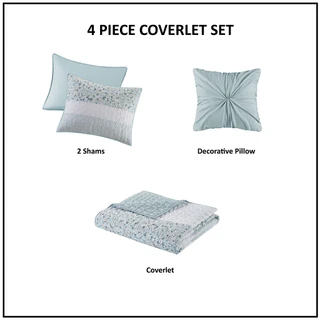Thumbnail 15: Madison Park Madison Park 4 Pc. Caralie Quilt Set 
