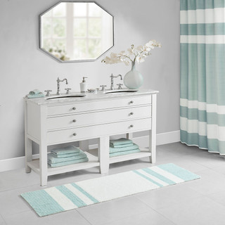 Thumbnail 2: Madison Park Madison Park Spa Cotton Reversible Bath Rug 
