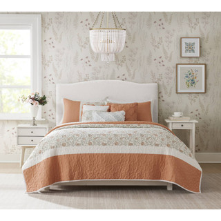 Thumbnail 2: Madison Park Madison Park 6 Pc. Dawn Cotton Percale Quilt Set 