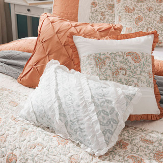 Thumbnail 3: Madison Park Madison Park 6 Pc. Dawn Cotton Percale Quilt Set 