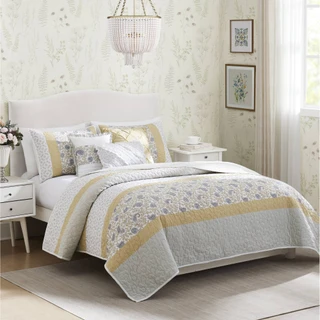 Thumbnail 1: Madison Park Madison Park 6 Pc. Dawn Cotton Percale Quilt Set 