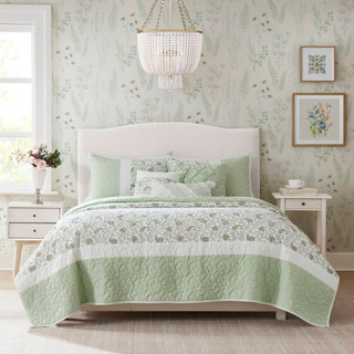 Thumbnail 2: Madison Park Madison Park 6 Pc. Dawn Cotton Percale Quilt Set 