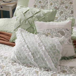 Thumbnail 3: Madison Park Madison Park 6 Pc. Dawn Cotton Percale Quilt Set 