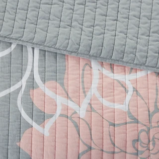 Thumbnail 4: Madison Park Madison Park 6 Pc. Lola Floral Cotton & Pillow Quilt Set 