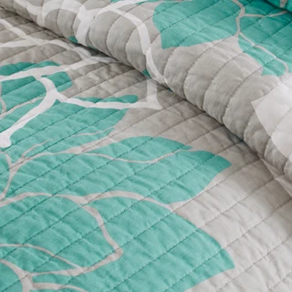 Thumbnail 10: Madison Park Madison Park 6 Pc. Lola Floral Cotton & Pillow Quilt Set 