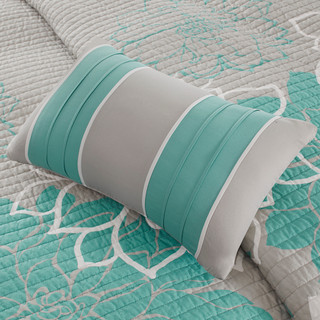 Thumbnail 6: Madison Park Madison Park 6 Pc. Lola Floral Cotton & Pillow Quilt Set 