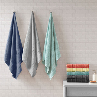 Thumbnail 4: MADISON PARK ESSENTIALS Madison Park Essentials 6 Pc. Spa Waffle Jacquard Towel Set 