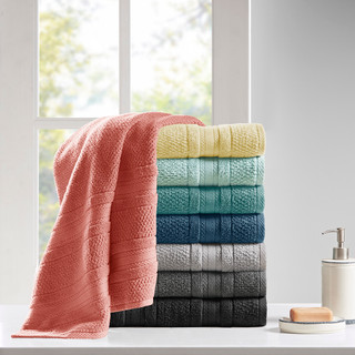 Thumbnail 5: MADISON PARK ESSENTIALS Madison Park Essentials 6 Pc. Spa Waffle Jacquard Towel Set 