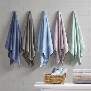 Thumbnail 4: MADISON PARK ESSENTIALS Madison Park 6 Pc. Organic Cotton Towel Set 