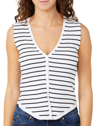 Thumbnail 1: No Comment No Comment Juniors Striped Button Down Vest 