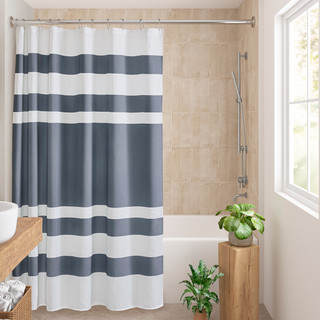 Thumbnail 1: Madison Park Madison Park Spa Waffle Shower Curtain with 3M Treatment 