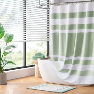 Thumbnail 9: Madison Park Madison Park Spa Waffle Shower Curtain with 3M Treatment 