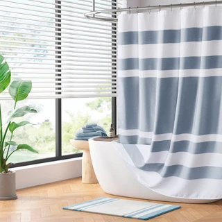 Thumbnail 9: Madison Park Madison Park Spa Waffle Shower Curtain with 3M Treatment 
